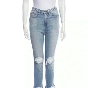 L’agence Straight Leg Distressed Jean